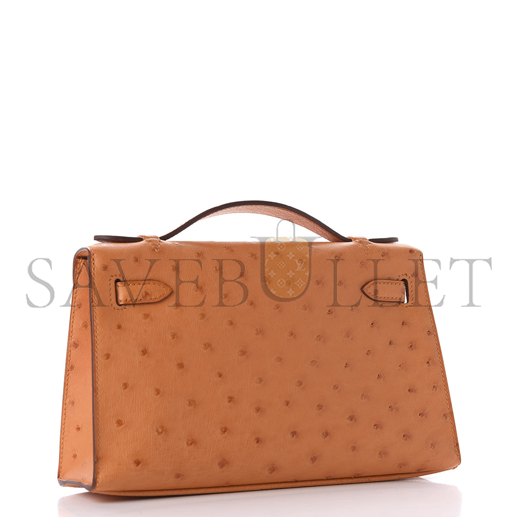 HERMÈS MASTER KELLY POCHETTE GOLDEN BROWN (22*14*7cm) 